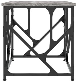 Szürke sonoma színű szerelt fa dohányzóasztal 45 x 45 x 47,5 cm
