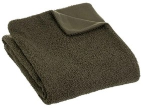 Zöld sherpa takaró 130x160 cm Sherpa Bouclé – Casa Selección