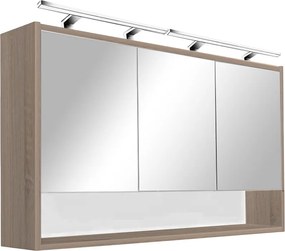 Luna 120 felső tükrös szekrény, Rauna szil