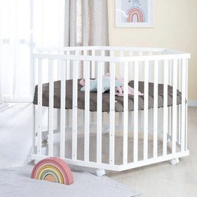 Fehér gurulós járóka állítható magassággal – Roba