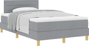 vidaXL Boxrugós ágy matracmal Világosszürke 120 x 200 cm szövet