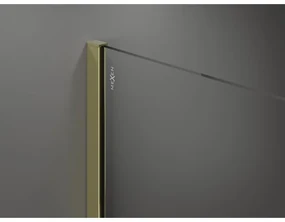 Mexen Kioto, lekerekített zuhanyparaván 90 x 200 cm, 8 mm átlátszó üveg, arany profil, 800-090-101-50-06