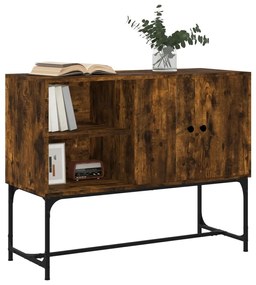füstös tölgy színű szerelt fa tálalószekrény 100 x 40 x 79,5 cm