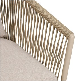 Bézs fém-párnázott kerti szék Salerno – House Nordic