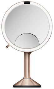 Kozmetikai tükör világítással-nagyítós (ötszörös) ø 20 cm Sensor Trio – simplehuman