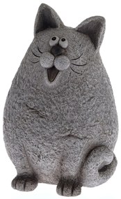 Kerámia macska Lukrecia szürke, 33 x 23 cm