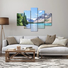 Egy alpesi tó képe (150x105 cm)