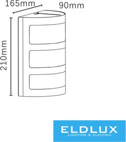 ELDLUX S250-A Modern Kültéri Fali Lámpa IP44