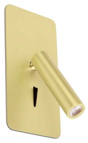 FARO SUAU fali lámpa, falba süllyeszthető, kapcsolóval, arany, IP20, 62114