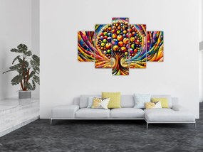 Kép – Színes fa almákkal (150x105 cm)