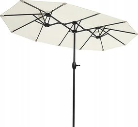 Kerti Napernyő Dupla Nagy Krémszínű Napellenző Sekey 220 x 400