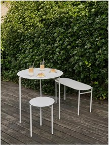 Világosszürke fém kerti pad Disc – Zone