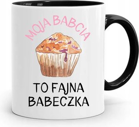 Bögre Fekete Nagymama Napja Egy Vagány Muffin Ajándék fényképes nyomtatással