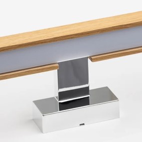 Brilagi-LED fürdőszobai tükörmegvilágítás WOODY MIRROR LED/8W/230V IP44 tölgy/króm