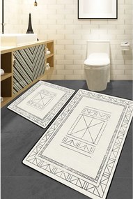 Krémszínű fürdőszobai kilépő szett 2 db-os 60x100 cm Touch – Foutastic