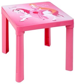 Gyerek kerti bútor- műanyag asztal rózsaszín