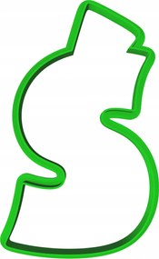 Oktató Keksz- És Mézeskalács lyukasztó Betű S betű 8cm