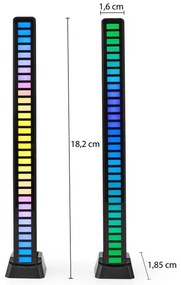 Nedis GALDP110BK - 2x LED RGB asztali lámpa, tölthető, 250 mAh