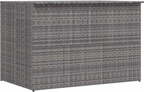 Szürke Polyrattan Kerti Tárolóláda 150 X 100 X 100 Cm