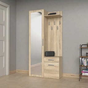 Odell Duo előszobafal, 50x180x35 cm, sonoma