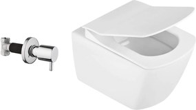Deante Anemon Zero, függő WC-csésze bidé funkcióval, beleértve az ülést és a rejtett öblítőszelepet, fehér, CBB_6WPW