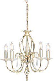 Elstead Lighting AEGEAN AG5-POL-BRASS Csillár 5x60W/E14