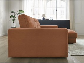 Narancssárga bársony sarokkanapé (jobb oldali-heverő résszel) Sierra – Bobochic Paris