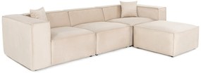 Sarokkanapé Lora (L1-O1-1R-POUFFE ) - Krém