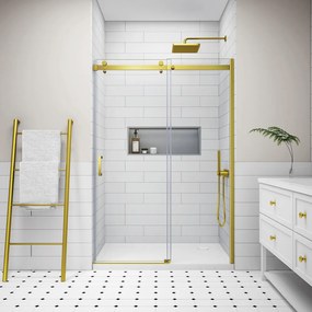 Milano || Gold toló zuhanyajtó, 130x195cm, 8mm, NANO