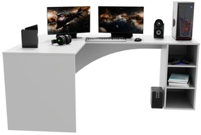 Sarok PC asztal Carbon (fehér) (B) (világítás nélkül). 1054962
