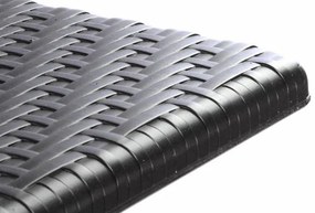 GARTHEN Összecsukható kerti asztal rattan 75 x 61 x 61 cm