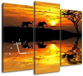 Gario Órás falikép Afrika - 3 részes Méret: 90 x 70 cm