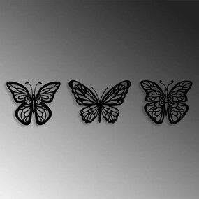 Butterflies fém fali dekoráció, 32×26 cm