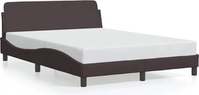 vidaXL sötétbarna szövet ágykeret Dover 120x200 cm