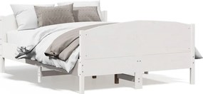 vidaXL fehér tömör fenyőfa ágy matrac nélkül 140 x 200 cm