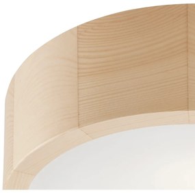 Világosbarna mennyezeti lámpa üveg búrával ø 27 cm Eveline – LAMKUR