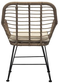 Kerti Bútor Szett 1+2, Fém + Polyrattan, Bézs. AZ-F1208 NAT