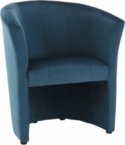 Klub fotel, kék anyag, CUBA