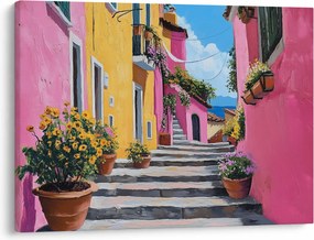 Kép - Rózsaszín sikátor (70x50 cm)