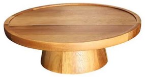 Rusztikus Fa tortatál 33x11cm forgó talp