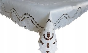 Abrosz Asztalra 130x170 Fehér Dekoratív Hímzéssel