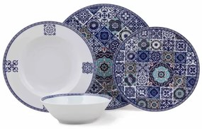 24 darabos kék porcelán étkészlet