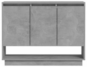 betonszürke forgácslap tálalószekrény 97 x 31 x 75 cm