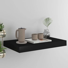 fekete MDF lebegő fali polc 40 x 23 x 3,8 cm