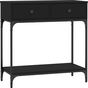 vidaXL fekete szerelt fa tálalóasztal 75 x 34,5 x 75 cm
