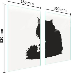 Üveg Konyhai Védőlap 65x52 Macska
