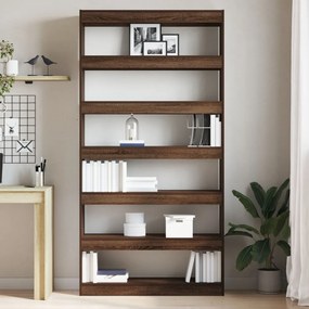 Könyvespolc Barna tölgy Mérnöki fa 100 x 30 x 198 cm