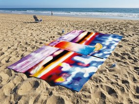 Gyorsan száradó XXL strand fürdőlepedő FRIZZEL színes 150 x 210 cm, 100% mikroszál