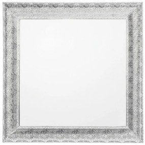 Díszes Ezüst Fali Tükör 65 x 65 cm CAVAN Beliani