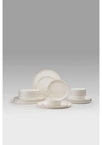 24 részes étkészlet fehér/ezüst/porcelán